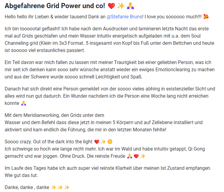 Testimonial Energy Grid